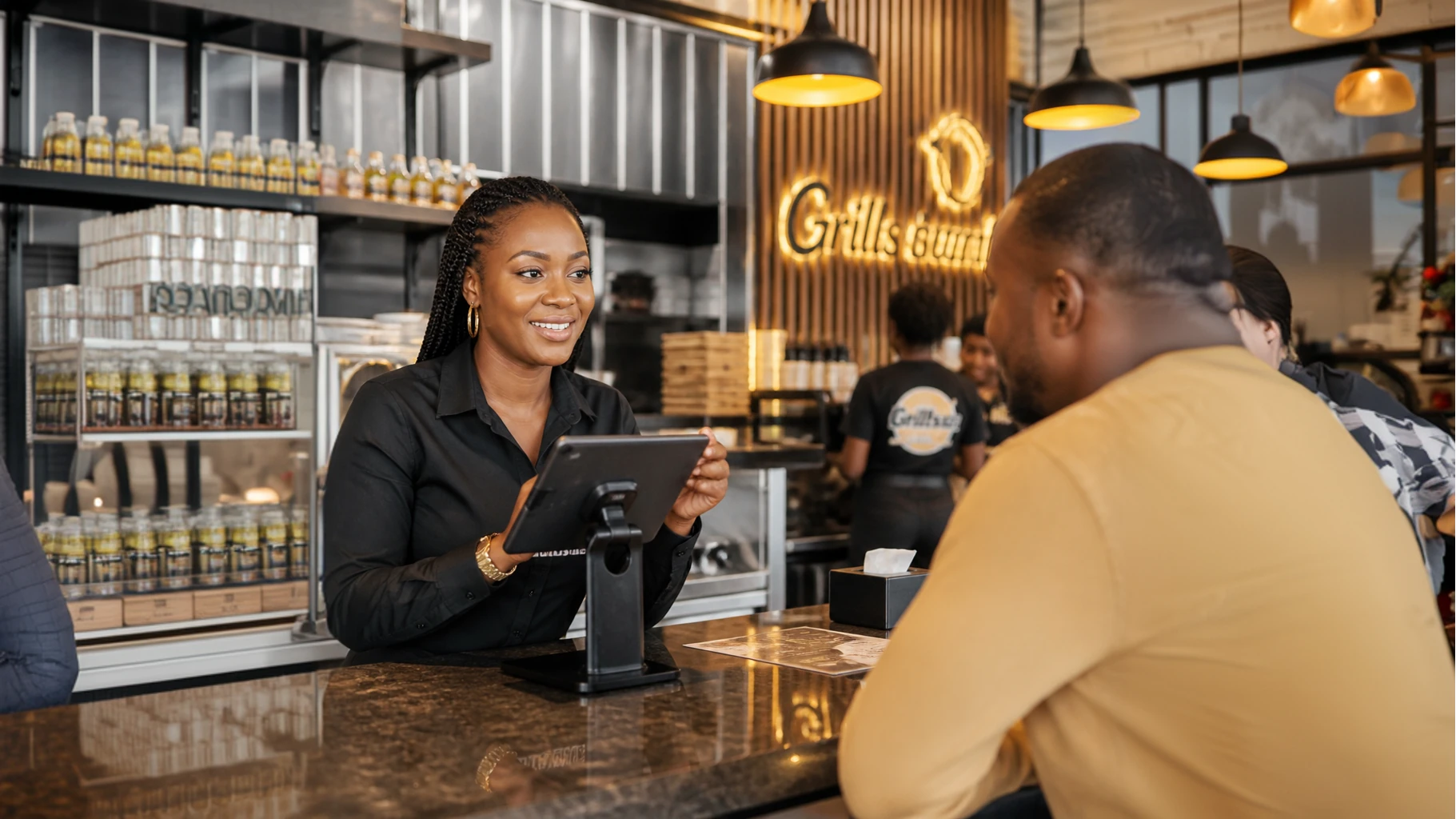 A restaurant and lounge bar